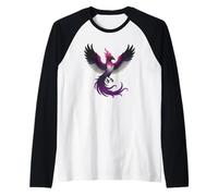 Genderfluid Phoenix Bird Queer Pride Flag Rising From Ashes Manche Raglan