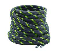 Gendewiner 1 Paire de 100cm Longs Gris foncé/Vert Lacets, Ronds Épais Lacets Renforcés et Résistants pour Bottes, Baskets,Chaussures de Randonnée,Travail,Timberland