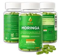 Gene & Good® Moringa Oleifera Shilajit - 120 Gélules Végétales - 1500 mg par Portion - Poudre de Feuilles Premium d’Inde - Complément Alimentaire Naturel, Sans Additifs