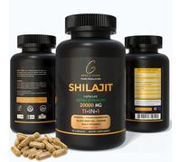 Gene & Good® Shilajit Gelule 90 Gélules | Shilajit Pure Himalaya Bio 500mg, Shilajit Pur Himalayen de Haute Qualité | Soutient les Fonctions Cognitives | Shilajit Pure Himalaya Shilajite