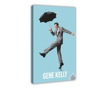 Gene Kelly Poster sur toile pour décoration murale de salon, chambre à coucher, style 16, motif parapluie, danse, joie, 30 x 45 cm, style 16