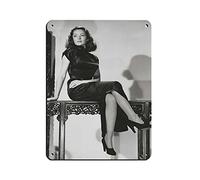 Gene Tierney 20th Century Actrice Couloir Art 1 Plaque en métal Vintage Pub Club Café Bar Maison Décoration murale Poster Rétro 30 x 40 cm