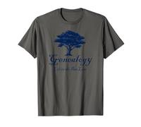 Généalogie Life in The Past Lane Navy Print Funny T-Shirt