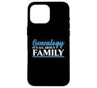 Généalogie Tout est Question d'ascendance familiale Généalogiste Coque pour iPhone 16 Pro Max