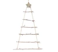 geneic Arbre de Noël artificiel en bois de style nordique pour enfants, décoration murale à suspendre pour la maison, le Nouvel An