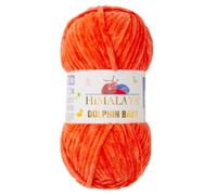 Genel Dolphin Baby 80312 Fil de velours Orange : 100 % polyester, 100 g, 120 mt-131 yards, pour aiguilles 6,5 mm, crochet 4,5 mm, épaisseur du fil 6, hiver, automne, homme, femme, enfant, linge de