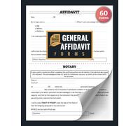 General Affidavit Forms: Record Logbook for Notary Publics, Law Firms, and Personal Use | 60 Forms, 120 Single-Sided Pages