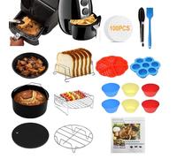General Air Fryer Accessories 13 pcs, 8 Pouces Accessoires de Friteuse à Air Chaud Xxl Pour Cosori Princess Innsky Gowise Philips et Toutes Les Friteuses à Air De 4,7 L, 5,5 L, 6,2 L, 6,4 L