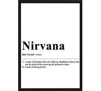 General Art Poster humoristique avec inscription Nirvana - Format A3 (30 x 42 cm) - Sans cadre