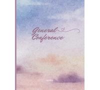 General Conference Notebook Church of Jesus Christ of LDS Study Journal Youth Missionary Gift watercolor painting sky clouds cover one year two ... book neutral one year two conferences