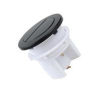 Général Double Vannes de vidange Bouton pneumatique Grand Diamètre ABS Cuivre Vannes de vidange Convient pour divers réservoirs de toilettes Vannes de réservoir de toilette de grand diamètre