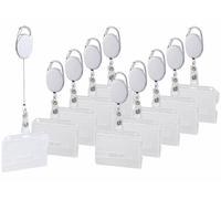 10 porte-badges avec clip de fixation et enrouleur - Blanc General Office