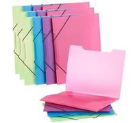 General Office 16 chemises plastiques à rabats et élastiques - 4 coloris