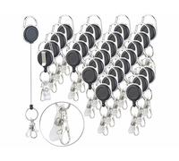 General Office 25 porte-clés rétractables avec mousqueton