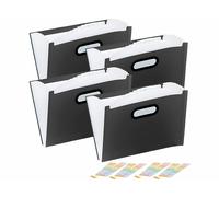 General Office 4 trieurs plastiques à 13 compartiments avec index et poignée de transport