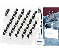 General Office 50 porte-badges avec clip de fixation et enrouleur