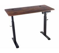 General Office Bureau assis/debout électrique avec roulettes - aspect bois