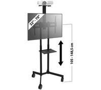 : Support mobile pour téléviseur 32-70 VESA avec 2 tablettes AV