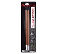 General Pencil 5582BP Lot de 2 crayons fusain blancs