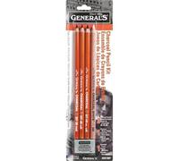 General Pencil Kit de crayons fusain, multicolore, 1,27 x 6,98 x 24,76 cm