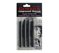 General Pencil Lot de 4 bâtons de charbon compressé Multicolore