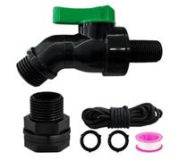Généralités D'arrosage En Plastique Connecteur Connecteur Érosion Conceptions De 3/4 Ou 0 5 Bercements Pour Réservoirs D'eau Pluie Seauts Garden Irrigations Adaptateur Contrôle