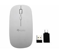 GeneralKeys Souris sans fil rechargeable avec fonction bluetooth 5.2 et RF - coloris blanc
