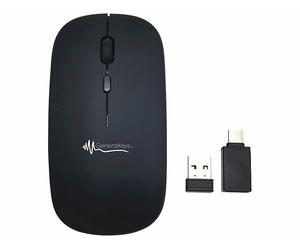 GeneralKeys Souris sans fil rechargeable avec fonction bluetooth 5.2 et RF - coloris noir
