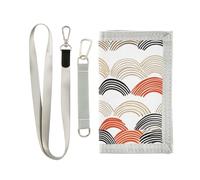 Generated Waves Portefeuille coloré à trois volets pour cadeau d'anniversaire cool et décontracté avec pince à billets avec cordon billetera minimalista para hombre, Vagues générées colorées, 1 size