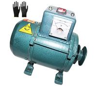 Générateur à Aimant Permanent Haute Puissance 5 000 W/7 000 W 220 V, Fil de cuivre Pur, Conception sans balais, entraîné par poulie, pour l'éclairage (Gants Inclus)(5000w)