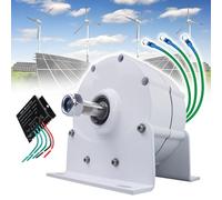 Générateur à aimant permanent sans engrenage 9000 W avec contrôleur - Turbine à eau éolienne à faible tr/min 600 tr/min, alternateur d'énergie renouvelable triphasé 48 V pour une production d'énergie