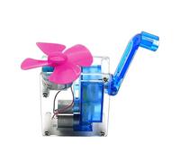 Générateur à main pour enfants - Modèle de ventilateur fait maison - Kits d'expérimentation scientifique et modèle éducatif pour l'école des enfants