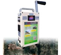 Générateur à manivelle 150 W, alimentation d'urgence manuelle portable, batterie au lithium haute capacité 5000 mAh, alimentation mobile extérieure pour l'exploration de terrain de camping,220V