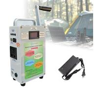 Générateur à manivelle 150 W, Station d'alimentation Portable avec Ports USB et poignée Pliable, pour recharger Votre téléphone en Cas d'urgence, pour Le Camping et la Maison 110V