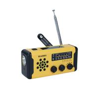 Générateur à manivelle étanche, Radio d'urnce extérieure SOS, Char Solaire, Lampe de Poche à lumière Forte pour Le Camping(Giallo)