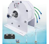 Générateur Aimant Permanent de l'alternateur en 3 Phases, 5000W 6000W 8000W 9000W 10000W 12000W pour la Turbine à Eau éolienne avec redresseur,8000W-48V