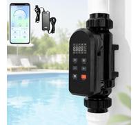 Générateur automatique de chlore au sel,version. Puissance de sortie réglable de 5 à 100%, avec cellule en titane autonettoyante et alarme de sécurité,for piscines creusées et hors sol(25g/h)