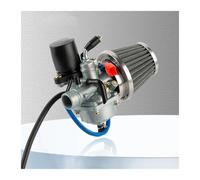Générateur Carburateur Kits Carburateur 19 Mm Avec Filtre À Air Pour Scooter 2 Temps 50 Cc 90 Cc, Cyclomoteur Pour Piaggio Pour Zip 1E40QMB 1PE40QMB 1E50QMG E-TON(Set silver)