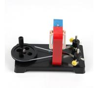 Générateur CC à manivelle compact et portable avec double indicateur LED pour l'enseignement de la physique et les démonstrations interactives des principes électromagnétiques