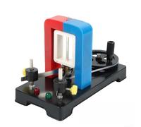 Générateur CC à manivelle pour expériences de physique avec double indicateur LED, conçu pour démontrer la loi de Faraday et la conversion d'énergie électrique dans les laboratoires