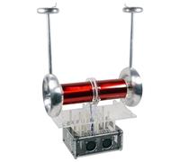 Générateur d'arc musical Tesla Coil de bureau avec longueur d'arc de 30 cm, entrée audio de 3,5 mm pour l'enseignement et les démonstrations, musique à ondes carrées