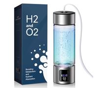 Générateur de bouteille d'eau d'hydrogène 3 en 1 avec affichage - Industry Top - Verrouillage hydrogène 24 heures | 0 chlore et 0 ozone | Joint 100 % étanche, pour le sport et le fitness, avec paille