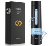 Générateur de bouteilles d'eau à hydrogène, jusqu'à 8100 PPB, générateur certifié H2, rétention d'hydrogène pendant 12 heures, carafe d'eau alcaline portable, 3 modes d'hydrogène, catalyseur