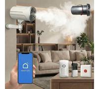 Générateur de Brouillard Anti-cambriolage sécurité Anti-Intrusion sans ABONNEMENT, Compatible SmartLife/Tuya, Diffusion Rapide 100 à 150 m³, Maison et Commerce.