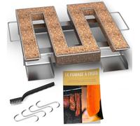 Générateur de fumée froide carré pour fumoir - serpentin + 4 crochets, brosse | GRILL'N CHIPS