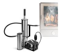 Générateur de fumée froide en acier inoxydable pour fumoir électrique avec pompe à oxygène de 25 W super puissante, quantité de fumée réglable en continu, idéal pour poisson, viande, fromage, barbecue