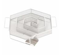 Générateur De Fumée Froide, Hexagonal, Acier Inoxydable 304, Durable, Pour Grille Barbecue, Grille Poisson Barbecue, Accessoires Barbecue, Pour Fumeurs, Argent, 22.5 x 22 x 4.5 cm