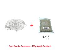 Générateur de Fumée Froide,pour Fumer en Plein Air,Filet de Barbecue en Acier Inoxydable,Accessoires - Type Round 125g Chips