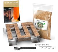 Générateur de fumée froide pour fumoir GRILL'N CHIPS + 1,2 kg sciure de hêtre, 4 crochets, brosse + e-book