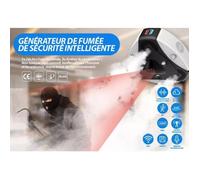 Générateur de fumée - JT-043S - Caméra de surveillance - Détection de mouvement PIR - Sans fil - 360° HD 1080P